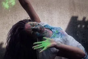 Lila J. beim Shooting „Holy“, Foto von M. Hofer